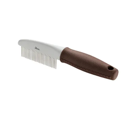 Produktbild von HUNTER SPA Pflegekamm, rotierende Zinken, 21 x 4 cm, grau/braun