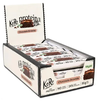 Produktbild von KoRo I Veganer Proteinriegel Schokolade Brownie 15 x 55 g