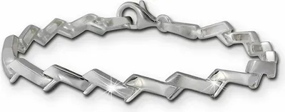 Image de SilberDream Bracelet femme zigzag argent sterling mat 19cm argent SDA440J