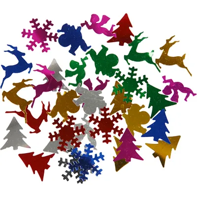 Produktbild von Kerstfiguren confetti mix metallic Farben - Bastelset Dekoration Weihnachten