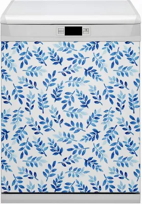 Produktbild von Geschirrspüle Magnet für Spülmaschine Magnetmatte Küche Magnete  Dekorative 60x80 cm  - Blaues Aquarell