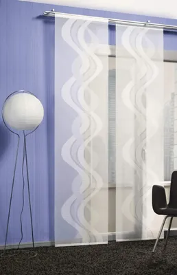 Produktbild von DORADO Schiebevorhang 245x60 cm Wellen Weiß
