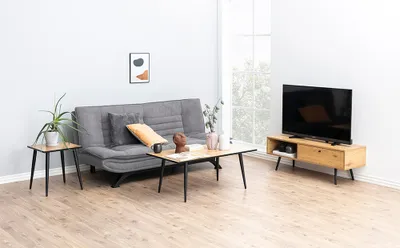 Image de Smuk Canapé-lit Aiden gris clair