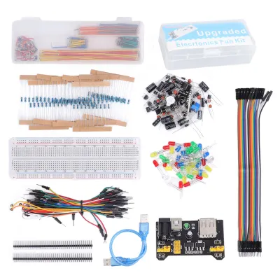 Obrázok produktu pre Súprava komponentov elektroniky Starter Fun range s 830 pripojovacími bodmi Zásuvná doska pre R3