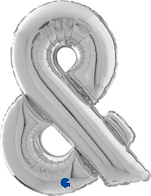 Produktbild von Riesenbuchstabe Folienballon 26"/66cm | Silber #&