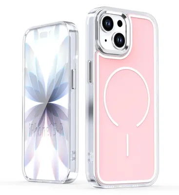 Immagine prodotto di Custodia magnetica per iPhone 13, custodia sottile e trasparente resistente agli urti, compatibile con MagSafe, rosa