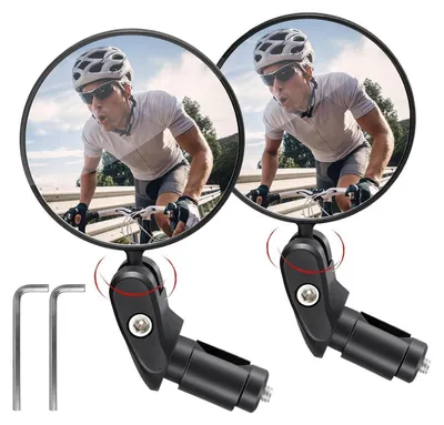 Immagine prodotto di Specchietto retrovisore per bicicletta, 1 paio, universale, regolabile a 360°, specchietto per manubrio, adatto per e-bike, mountain bike e bici da corsa