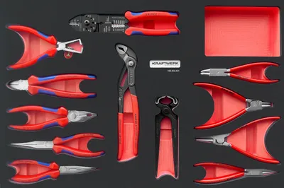 Produktbild von KRAFTWERK 105.502.031, Zangensatz, Rot, 600 mm, 400 mm, 40 mm, 2,23 kg