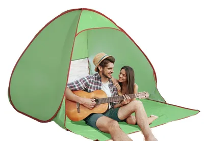 Zdjęcie produktu dla Namiot plażowy, materiał płócienny, wymiary: 200 x 120 x 150 cm, miejsce dla 3–4 osób, konstrukcja jednopomieszczeniowa, dwuwarstwowa