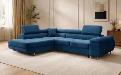 Produktbild von Ecksofa mit Schlaf- und naufbewahrungsfunktion, Modell TORINO, KI-generiertes Bild