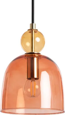 Produktbild von Pendelleuchte aus Metall und Glas Mono-Baudelaire Rot