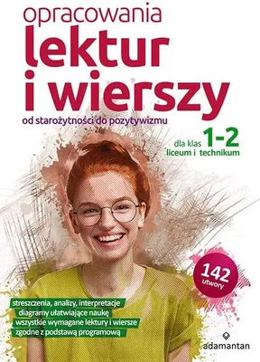Zdjęcie produktu dla Opracowania lektur i wierszy dla klas 1-2 liceum i technikum