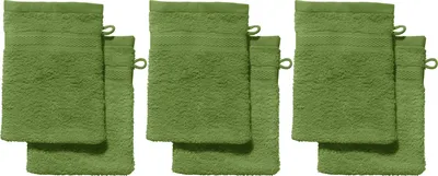 Produktbild von REDBEST Waschhandschuh Chicago" 6er-Pack grün 15x21 cm"