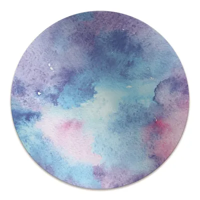 Produktbild von Rundmatte - Stuhlunterlage Bürostuhlunterlage - Rund Ø 100 cm - Bodenmatte - Fußmatte - Abstrakte Wolken