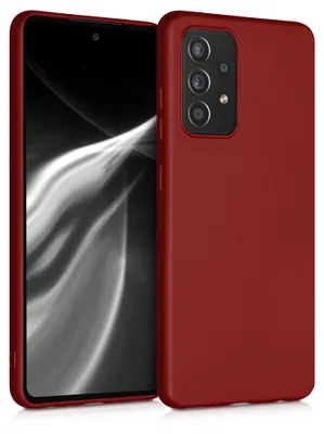 Produktbild von kwmobile Handyhülle für Samsung Galaxy A52 / A52 5G / A52s 5G Hülle - Silikon Case metallisch schimmernd - Schutzhülle Cover - Metallic Dunkelrot