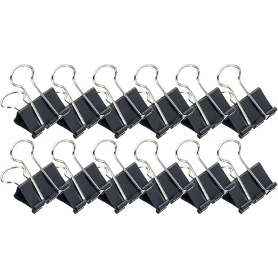 Produktbild von MAUL Foldback-Klemmer Federstahl Metall 12 Stück 25 mm schwarz