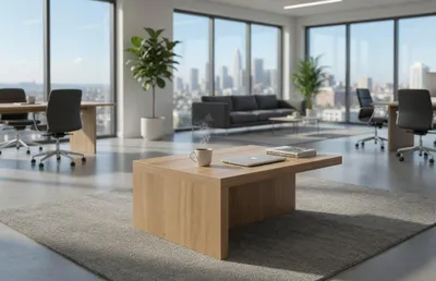 Image de Table basse en bois au design minimaliste et intemporel