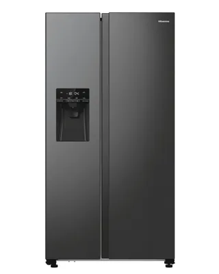 Produktbild von Hisense RS5P535NTFE Side-By-Side Kühl-Gefrier-Kombination, 376 Liter Kühlteil, 190 Liter Gefrierteil, Wasser-/Eisspender, Total NoFrost, Multi AirFlow, FastFreeze, schwarz