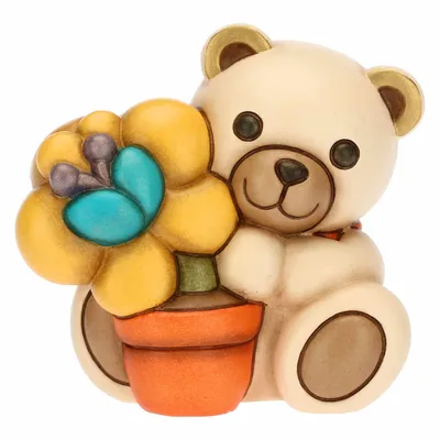 Produktbild von Thun Teddy Frühling mit Blumenvase, klein F3266H90 /Abverkauf nur solange Vorrat reicht