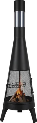 Produktbild von 20 Chiminea Outdoor-Holzfeuerstelle mit Grillrost und Kaminmantel