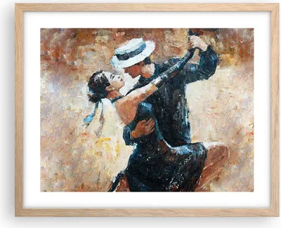 Produktbild von Gerahmtes Poster - Rahmen in heller Eiche - tanzen sie - 50x40 cm - Wand Bild - Wanddeko - Wandbilder - Kunstposter - Wandposter - Bilderrahmen - Bilder - Kunstdruck - Wandbild - P2NAA50x40-3773