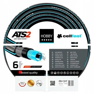 CELLFAST Gartenschlauch HOBBY ATS 1/2" 25 m, 6-lagig, knickfrei – Ansicht 2