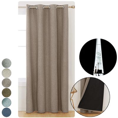 Vorhang Mit Ösen 100% Verdunkelung Gardine Blickdicht Doppellagig Verdunkelungsmaterial Verdunklungsvorhang Wohnzimmer Schlafzimmer Khaki 134x240cm