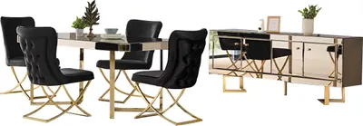 Produktbild von Esszimmertisch Esstischgruppe Tisch und Stühle Set Essgruppe Kommode 8tlg.