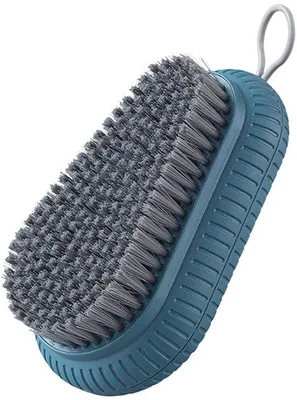 Obrázok produktu pre Čistiaca kefa s ergonomickou rukoväťou - 11,5 cm - modrá - kefa na odevy - kefa na topánky - na každodenné čistenie