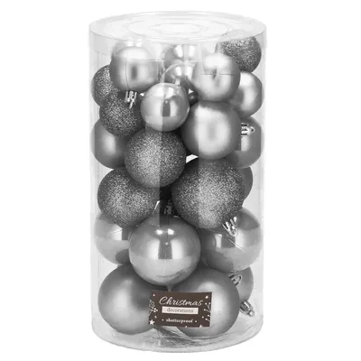 Immagine prodotto di Albero di Natale baubles artificiale baubles 30 pezzi infrangibile baubles Natale glitter opaco brillare decorazione di Natale