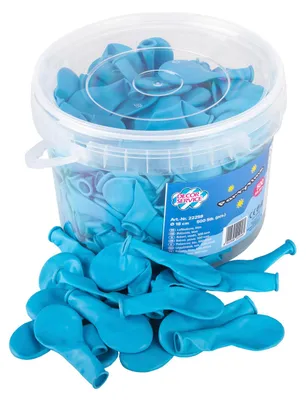 Produktbild von Luftballons 500 Stück Blau Ø18cm aus Naturkautschuklatex für Luft- und Heliumfüllung