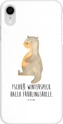 Produktbild von Mr. & Mrs. Panda Iphone XR Handyhülle Otter Bauch - Weiß - Geschenk, Essen. Foodlover, Winterspeck, Premium Kunststoff, dick, Handy Case, Sportmuffel