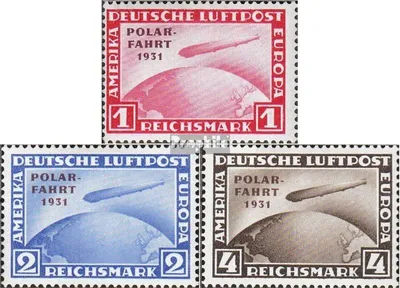 Produktbild von Briefmarken Deutsches Reich 1931 Mi 456-458 (kompl.Ausg.)  mit Attest postfrisch Flugpost Graf Zeppelin Polarfahrt
