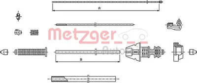 Image de METZGER 493.1 Câble d'accélérateur