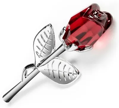 Image de Petite rose rouge en cristal pour les amoureux
