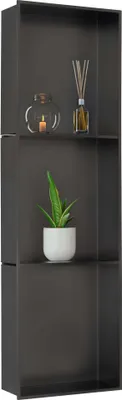 Produktbild von DALSYS Wandnische Edelstahl 30x100x12cm wandbündige Nische – moderne Duschnische, Keine Fliesen Erforderlich, wasserdicht für Dusche, Badezimmer, Wohnzimmer, Küche, schwarz