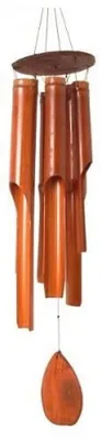 Bambus-Windspiel 40 cm, braun, Fantasie-Motiv