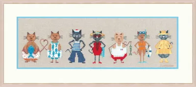 Obrázek produktu pro Le Bonheur des Dames počítaná vyšívací sada "Cat Sailor Frieze", 31x7c