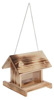 Produktbild von Kerbl Hobbyfarming Vogelfutterhaus Riederstein, Holz, 24x22x21 cm, 1,4 l