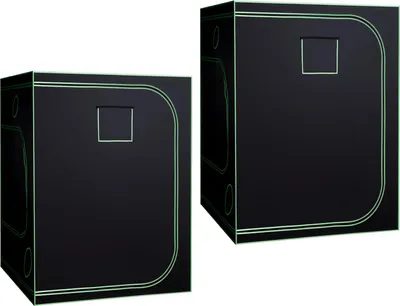 Obrázek produktu pro SucceBuy pěstební stan 150x150x200 cm, stan pro pokojové rostliny s LED osvětlením a ventilačním systémem, pěstební box z 600D Mylaru, pěstební stan pro květiny a zeleninu