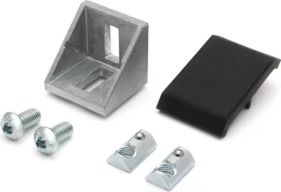 Produktbild von Winkel 40 I-Typ Nut 8 inkl. Befestigungssatz und Abdeckkappe