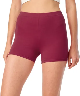 Produktbild von Merry Style Damen Shorts Radlerhose Kurze Hose Boxershorts aus Baumwolle MS10-392 (Weinrot, S)