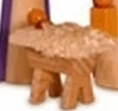 Produktbild von Miniaturfigur Kind in Krippe bunt Höhe=2cm NEU