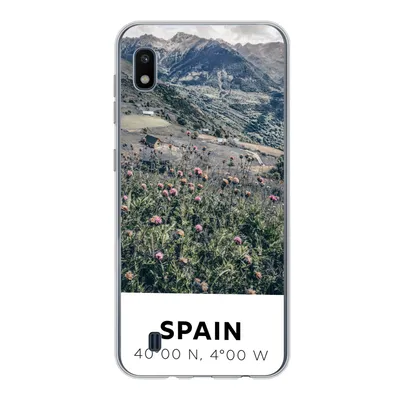 Produktbild von MuchoWow® Handyhülle Schutzhülle Hülle für Samsung Galaxy A10 Spanien - Berge - Blumen Silikon Softcase Handy Hülle - Schutzhülle