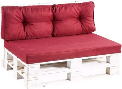 Obrázek produktu pro Polštáře na palety Polštáře na palety PPF (sedák 120x50 hladký, bordó červená)