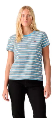 Produktbild von Levi's Perfect Tee Pisces Stripe Alaskan Blue S