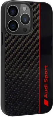 Produktbild von Audi Carbonfaser-Streifen iPhone 13 Pro / 13 6.1 schwarze Hartschalen-Hülle AUS-TPUPCIP13P-R8/D1-BK