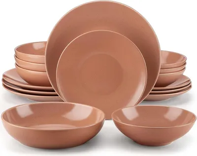 Image de Vancasso SABINE 16 pcs. service de table en faïence design sésame pour 4-12 personnes
