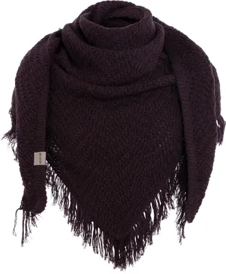 Produktbild von Knit Factory Amber Dreiecksschal - Midnight Plum - 190x85 cm