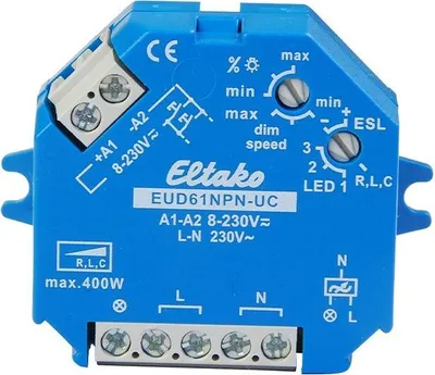 Zdjęcie produktu dla ELTAKO UP/AP Universal-Dimmschalter EUD61NPN-UC (EUD61NPN-UC)